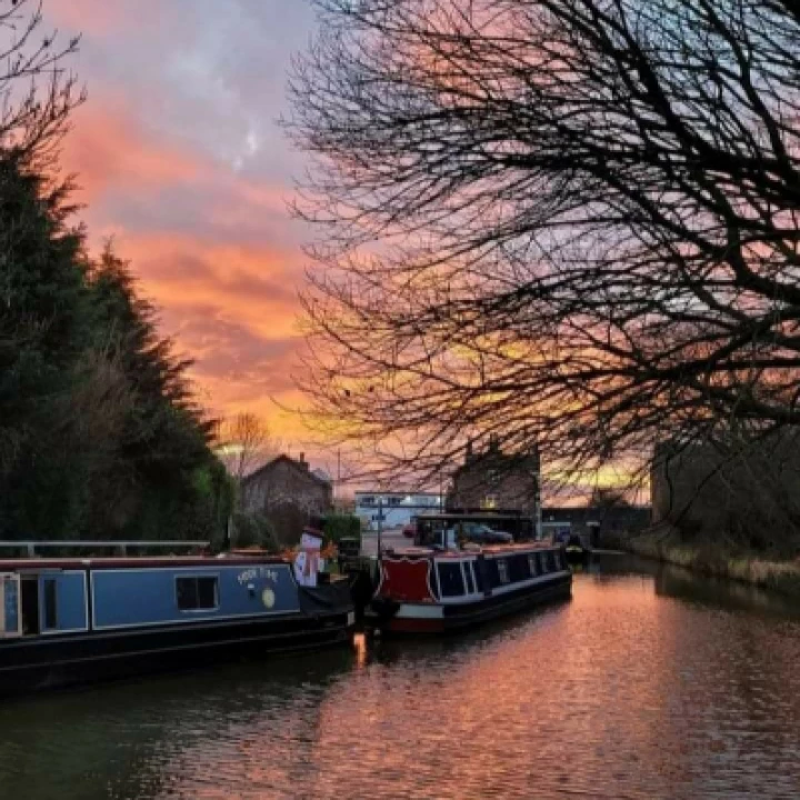 Sunset over the canal
