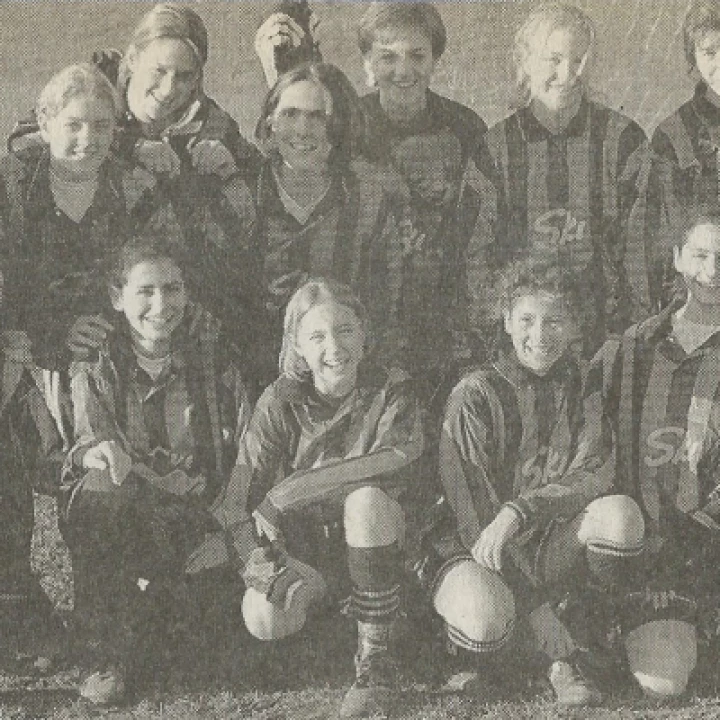 THR THS Winning Cheshire U16 Girls Football Dec 1996 PhotoScan