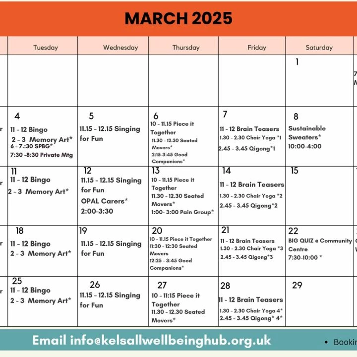 Hub calendar Mar 25