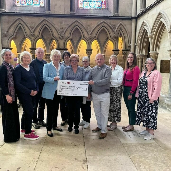 Festival of Chaplaincy Cheque Presentation