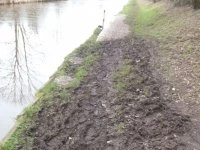 Muddy canal path