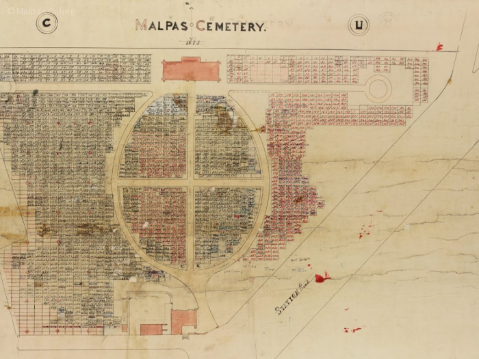 Malpas Cemetery Plan 1875