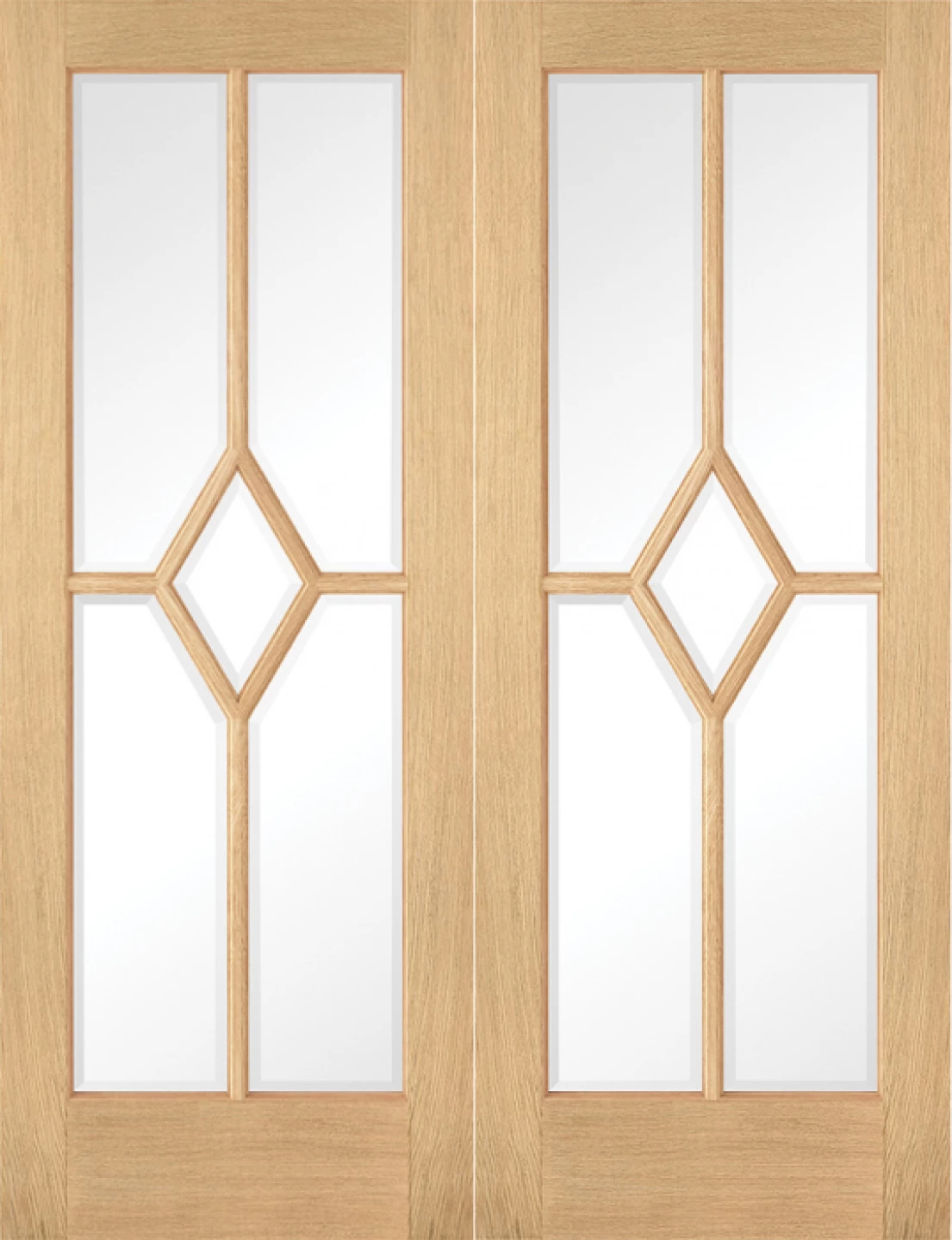 Oak Reims Glazed Pair 