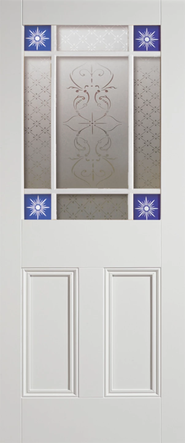 White Downham Unglazed 9 Light 2