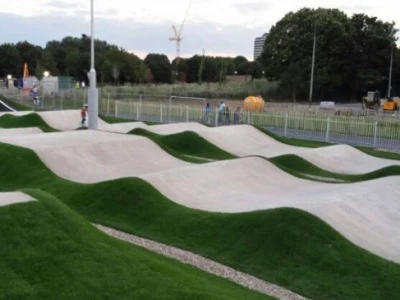 burgess park national bmx track side view