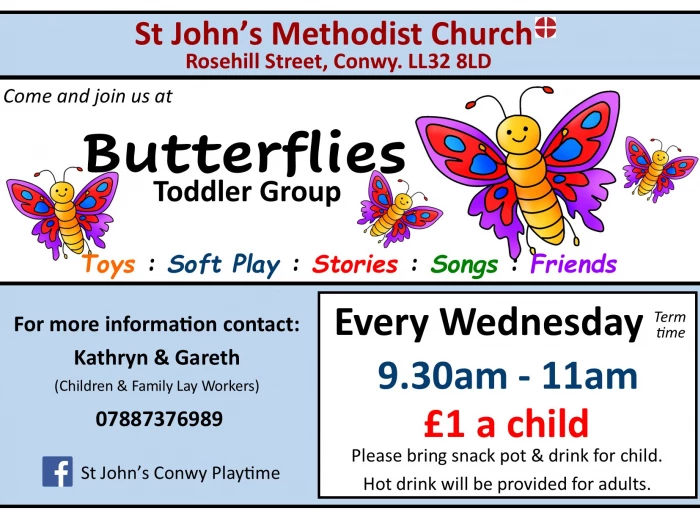 butterflies toddler group poster