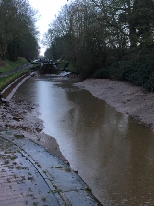 canal being drained