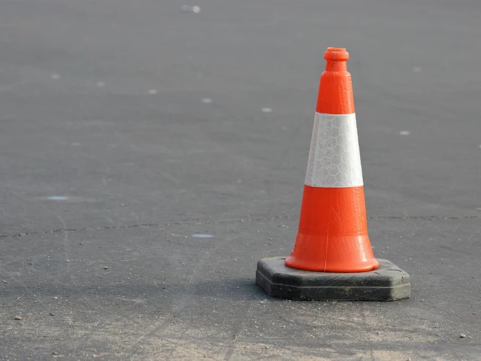 caution cone orange