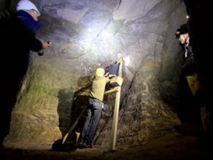 checking for bats at bloody bones cave