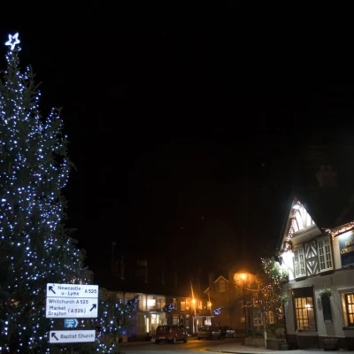 christmas tree in audlem square