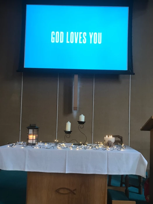 communion table display