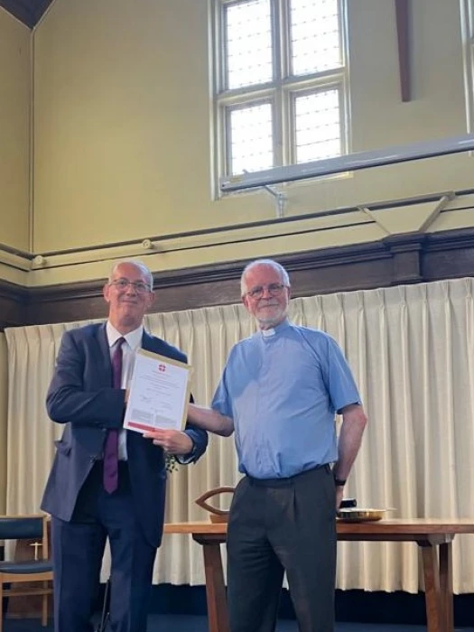 david bennett  40 years certificate as methodist lp