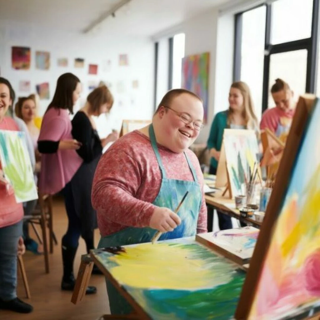 disability positive adult painting