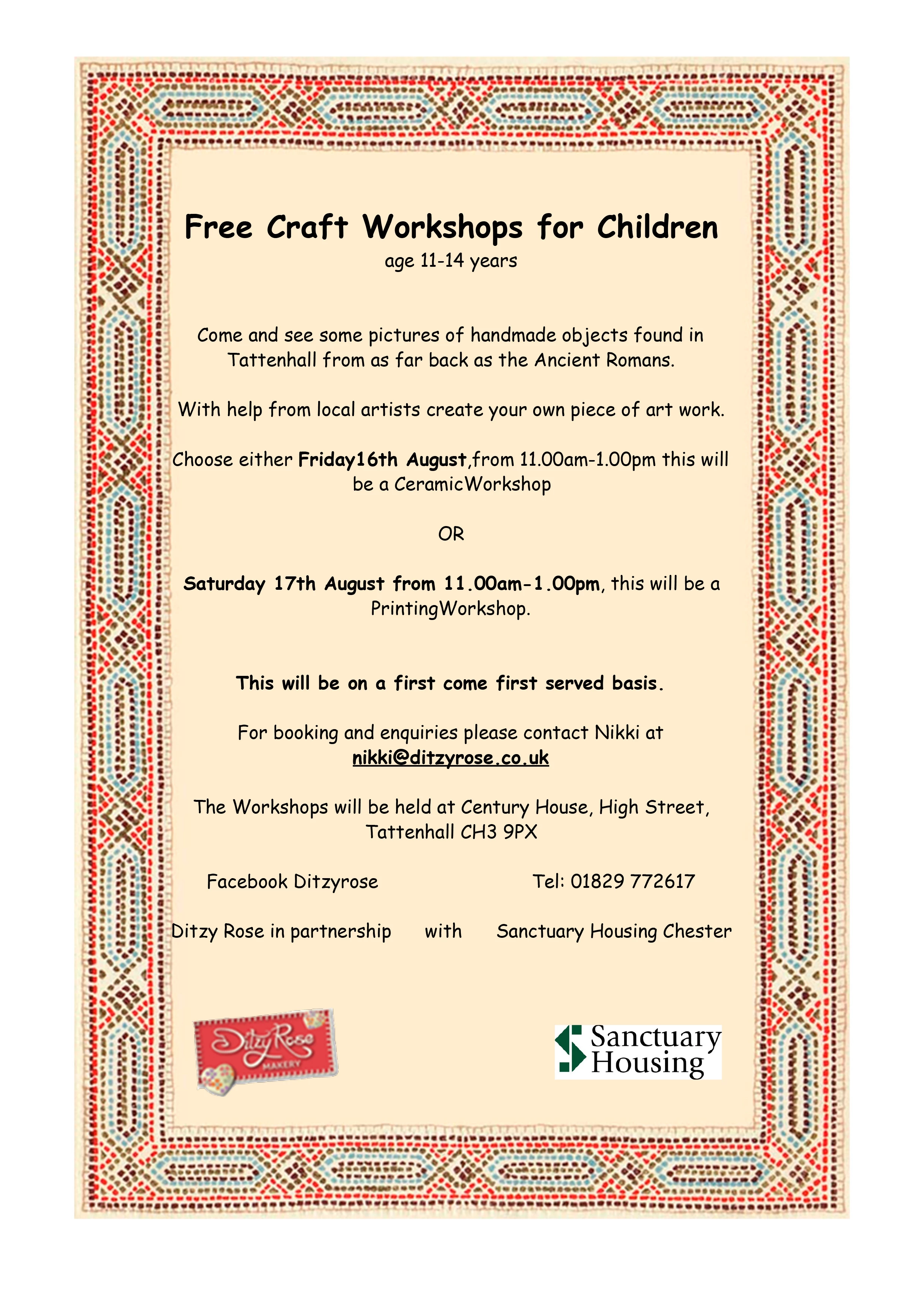 ditzy rose workshops