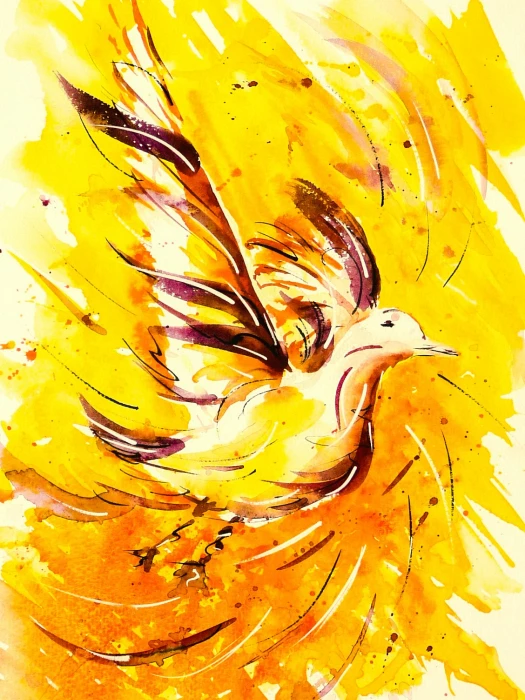 dove watercolour