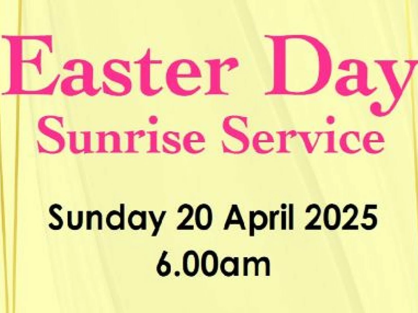 easter sunrise service