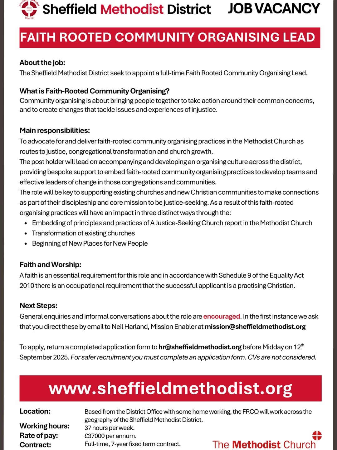 faith rooted community organiser