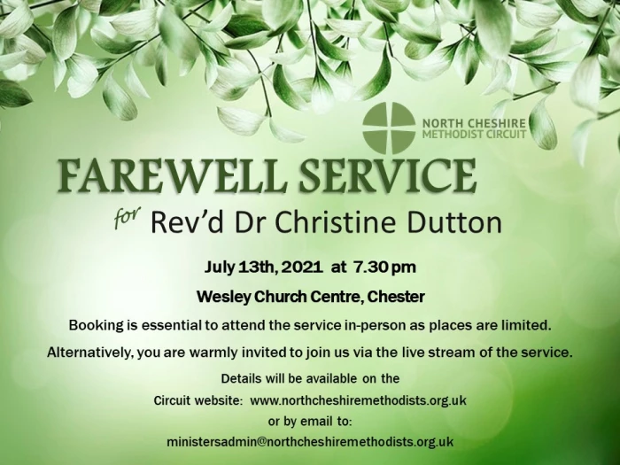farewell service invite