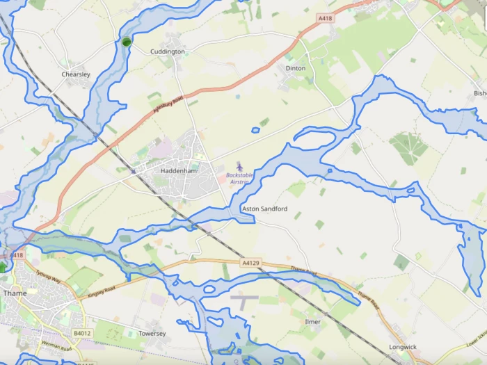 flood risk local to haddenham