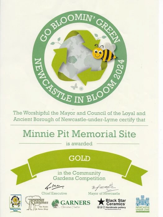 gold award in the newcastle community gardens cate