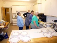 hard at work in the kitchen