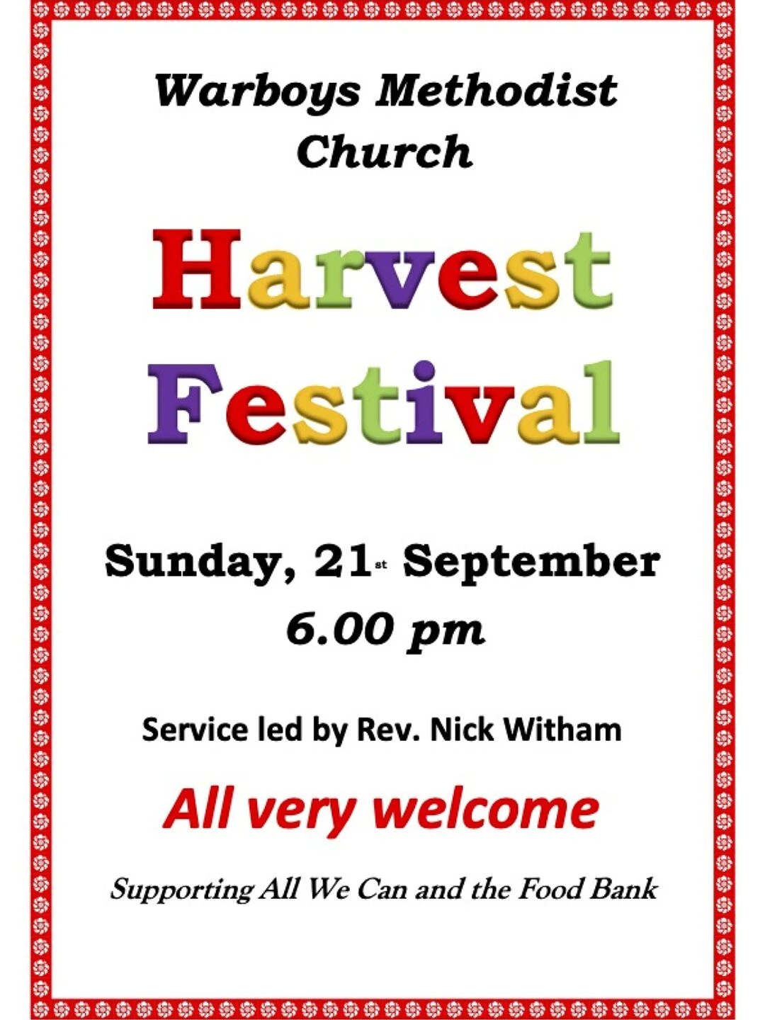 harvest festival 21st september 2025