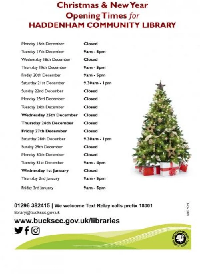 hcl opening times xmas 2019