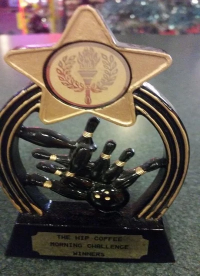 hip bowling trophy