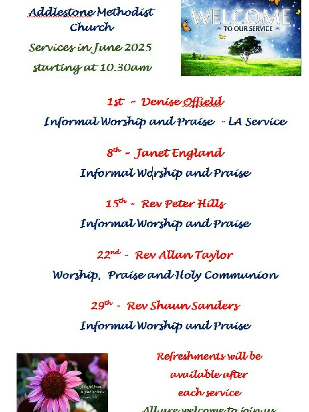 june 2025 services