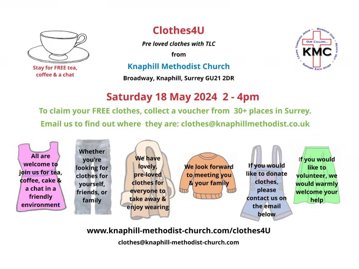 knaphill clothes bank  18 may
