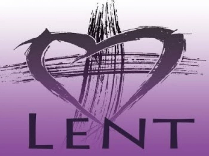lent cross and heart