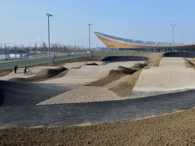 london 2012 olympic bmx track end view