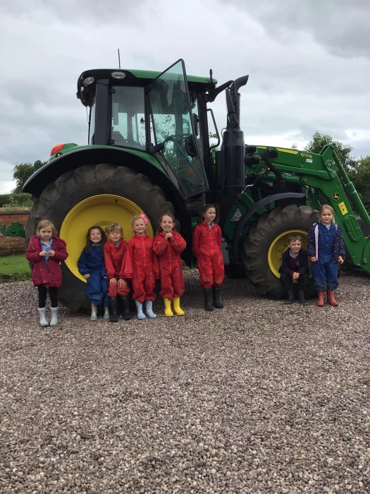 looking at farmer ed39s tractor