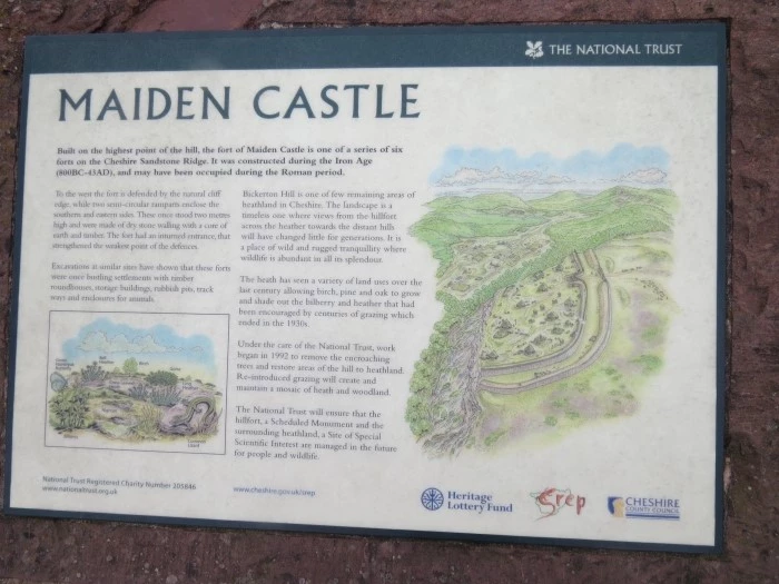 maiden castle interpretation panel