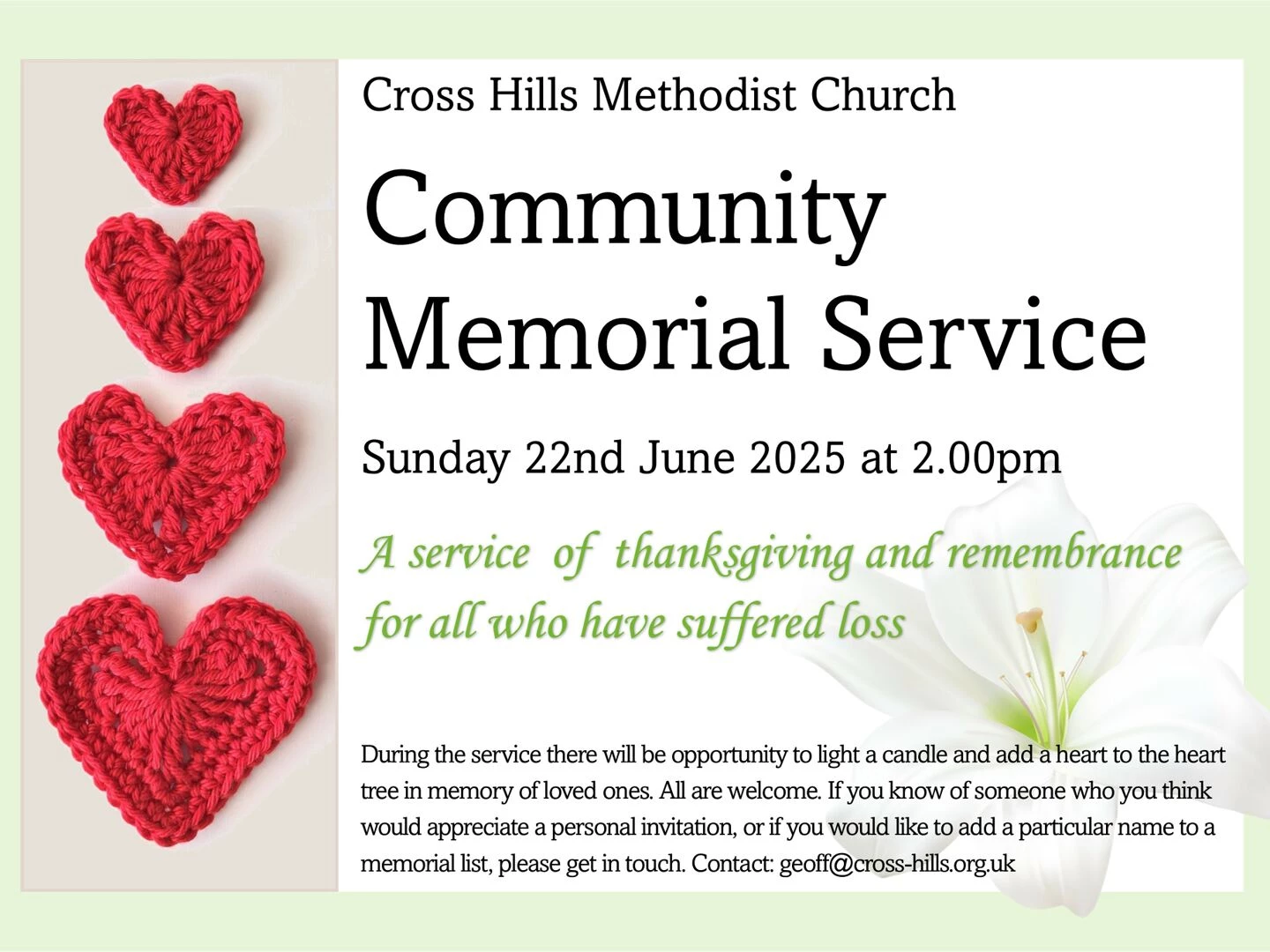 memorial service 2025
