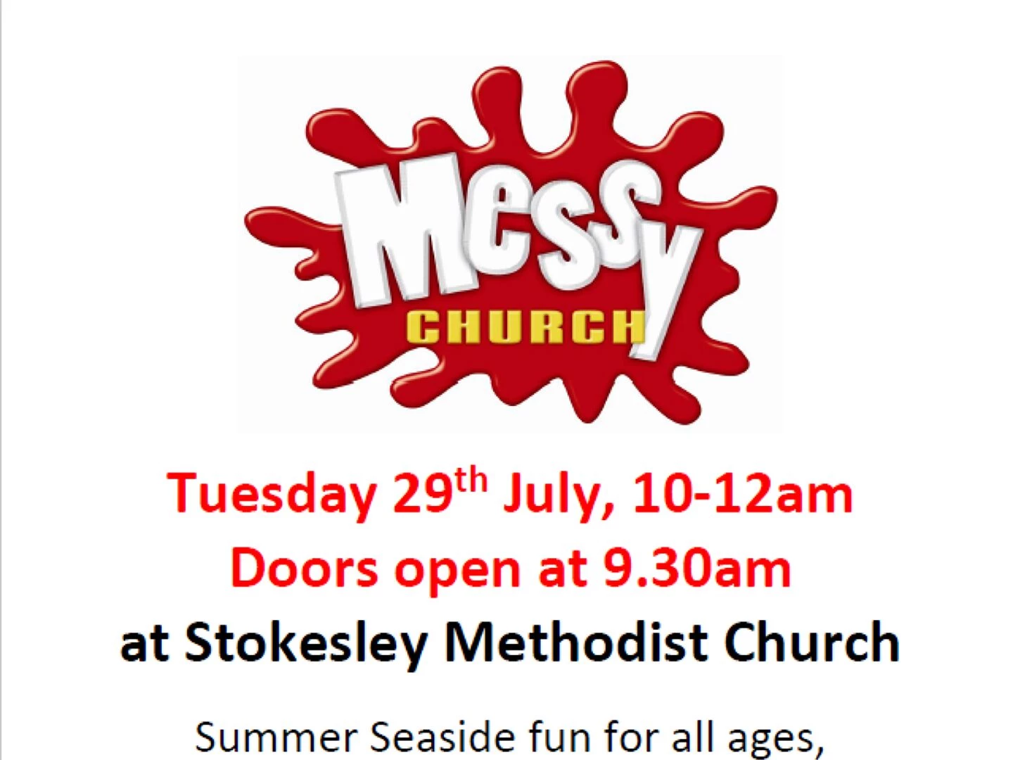 messy church  july 2025