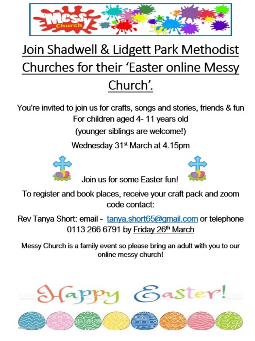 messy church poster  easter 2021