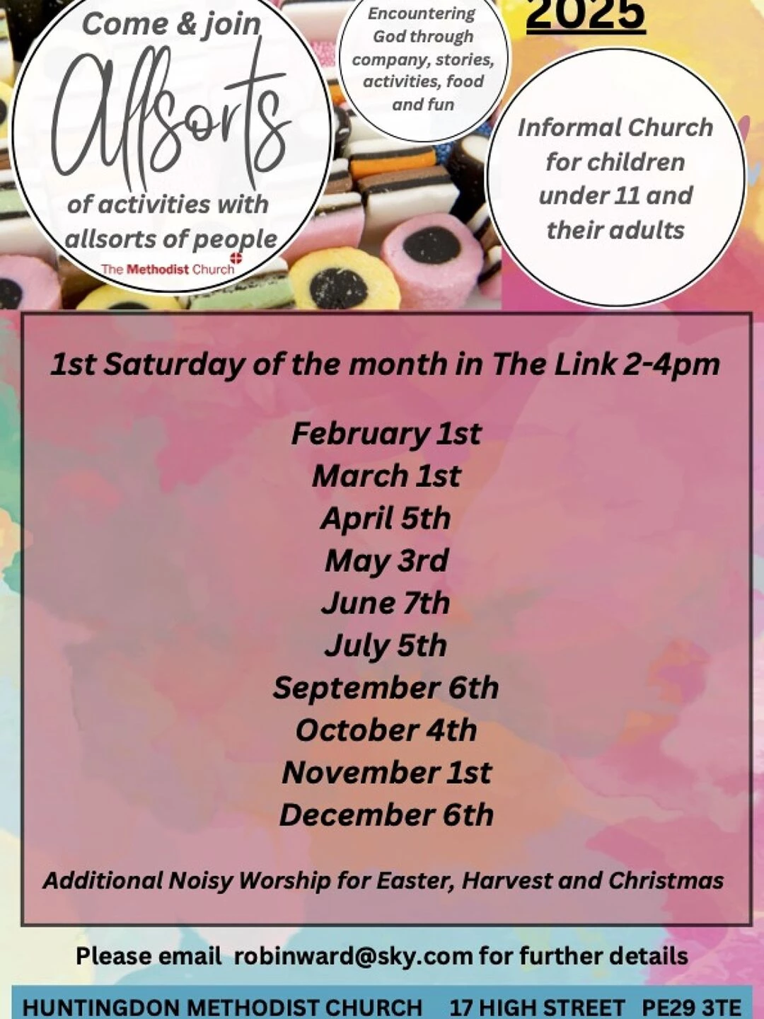 messy church year dates for 2025