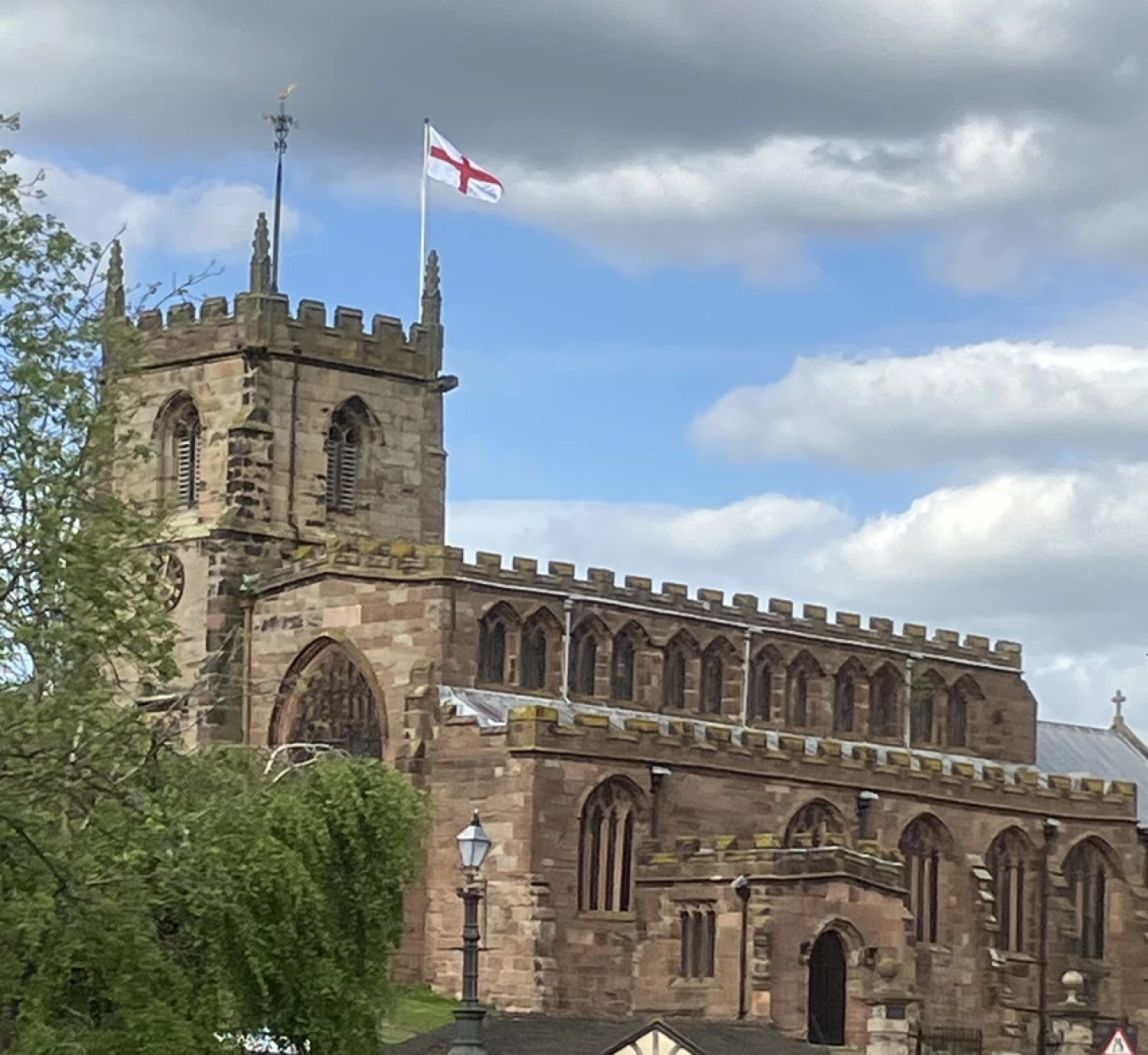 new flag on the church