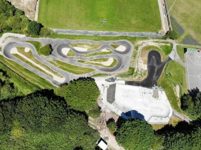 newhaven skatepark drone view
