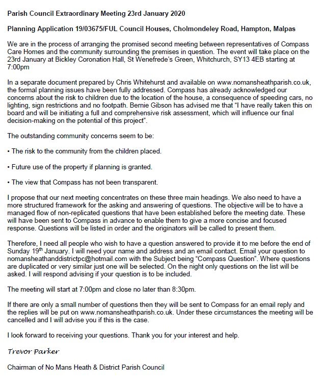 nmh letter