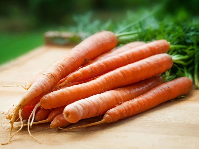 orange carrots on table