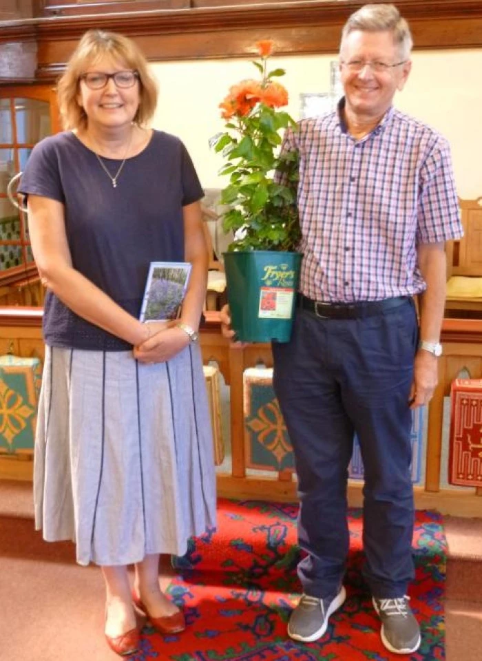 p1000949avril  steve frankishfarewell at halmer end24th june 2018