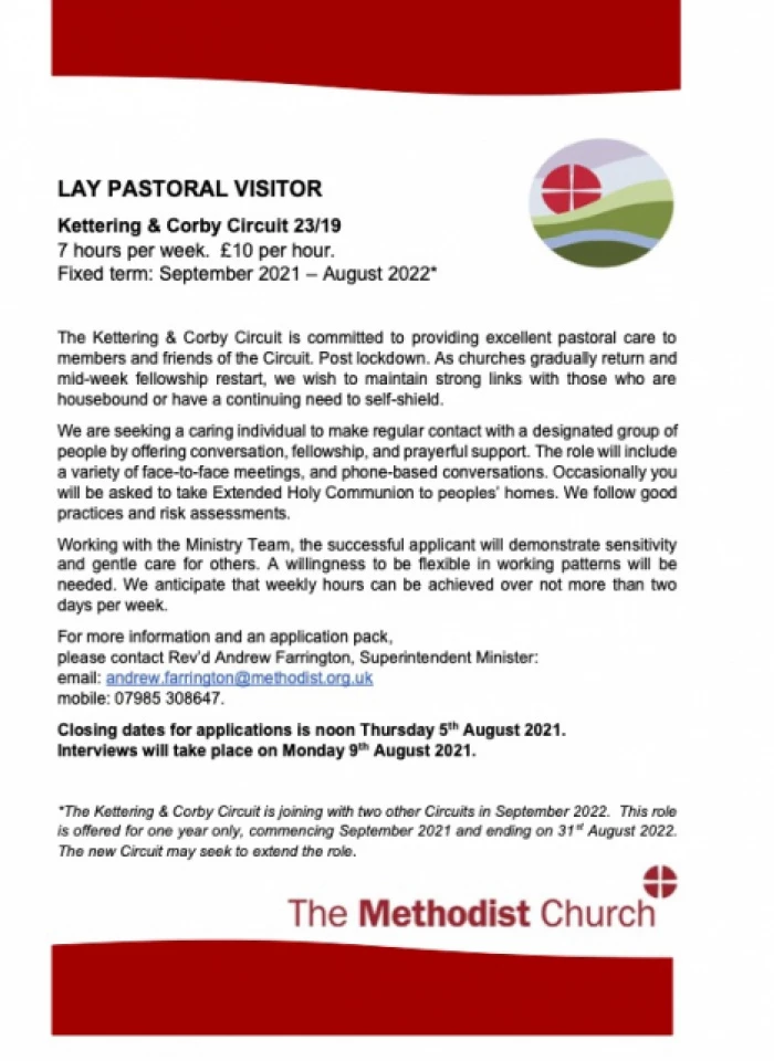 pastoral visitor advert july21