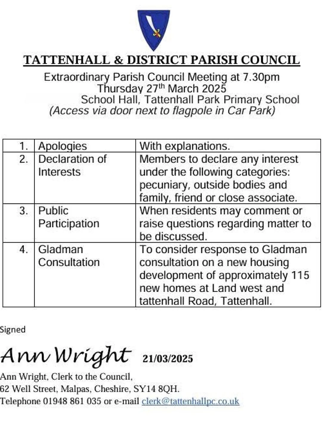 pc meeting agenda