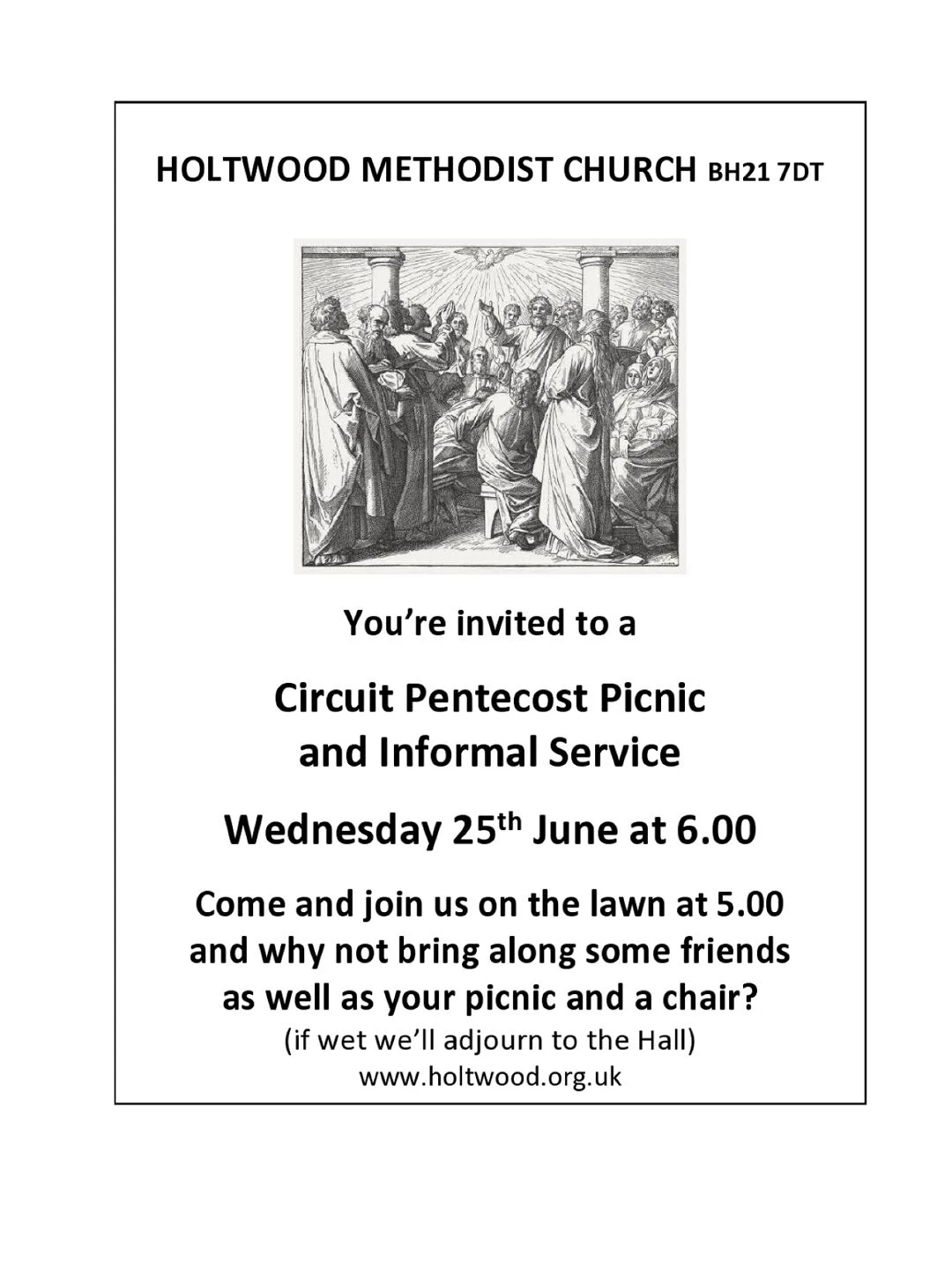 pentecost service poster 2025