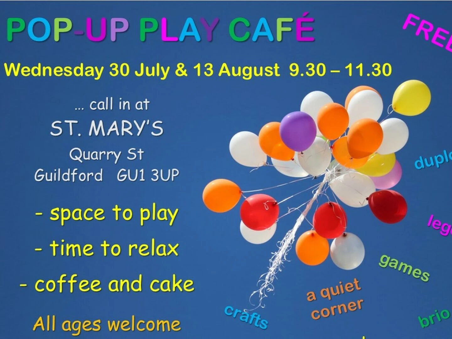 popup play cafe july 2025