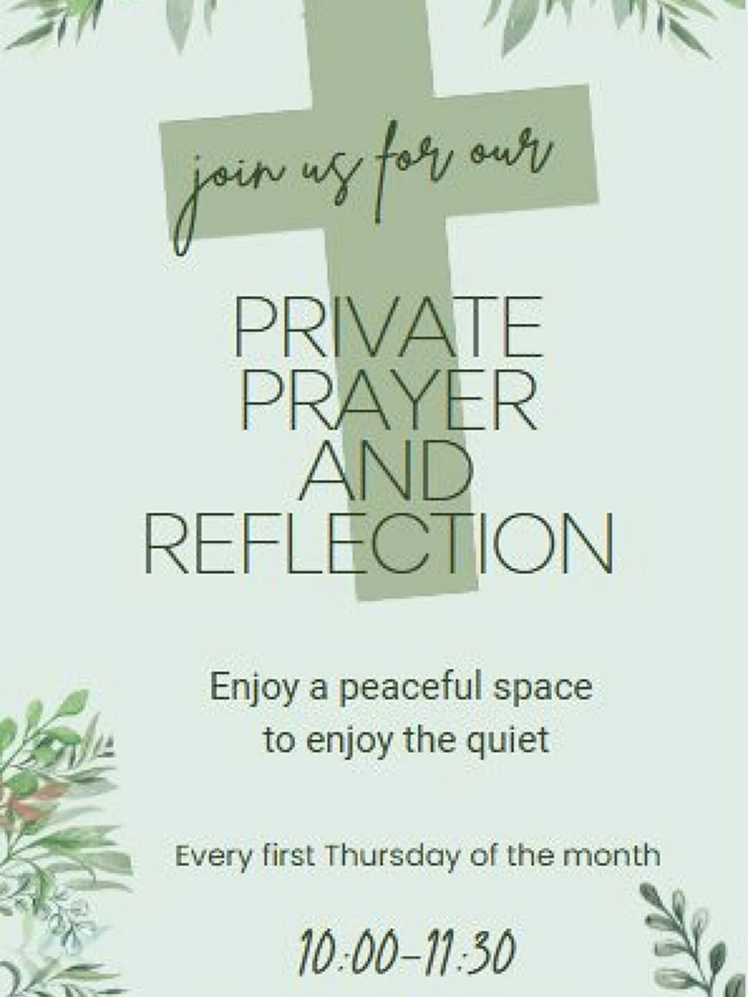private prayer and reflection