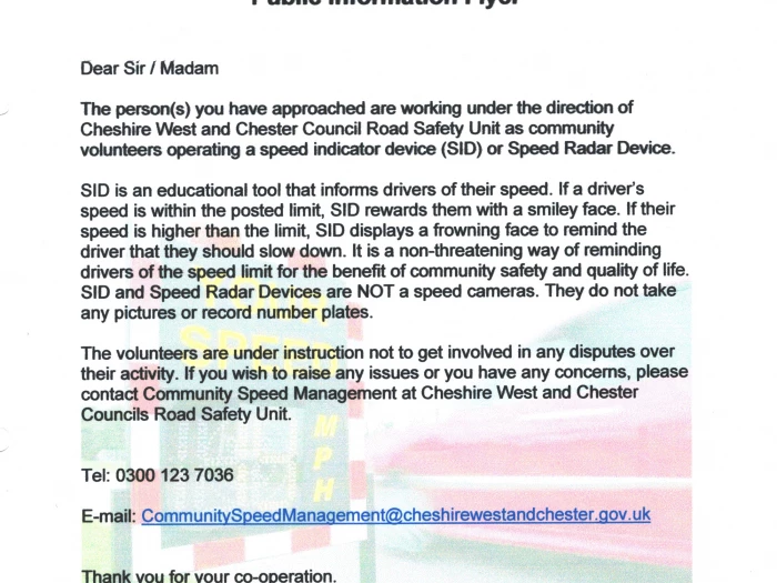 public information leaflet