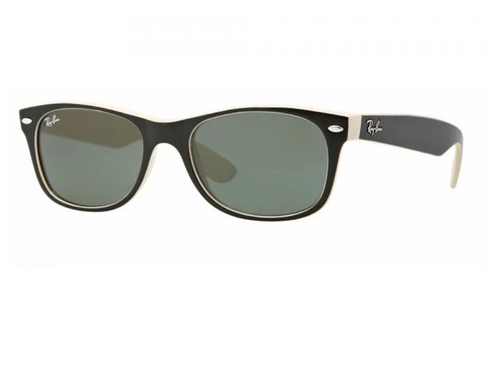 Ray-Ban RB2132 New Wayfarer Sunglasses Color Mix Black on Beige